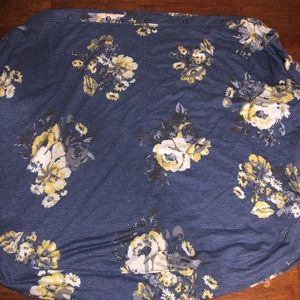 Blue floral Maurice’s off the shoulder sweatshirt